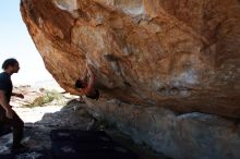 Bouldering in Hueco Tanks on 06/28/2019 with Blue Lizard Climbing and Yoga

Filename: SRM_20190628_1212310.jpg
Aperture: f/8.0
Shutter Speed: 1/400
Body: Canon EOS-1D Mark II
Lens: Canon EF 16-35mm f/2.8 L