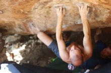 Bouldering in Hueco Tanks on 08/31/2019 with Blue Lizard Climbing and Yoga

Filename: SRM_20190831_1328300.jpg
Aperture: f/2.8
Shutter Speed: 1/1000
Body: Canon EOS-1D Mark II
Lens: Canon EF 50mm f/1.8 II