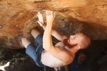 Bouldering in Hueco Tanks on 08/31/2019 with Blue Lizard Climbing and Yoga

Filename: SRM_20190831_1328400.jpg
Aperture: f/2.8
Shutter Speed: 1/1600
Body: Canon EOS-1D Mark II
Lens: Canon EF 50mm f/1.8 II