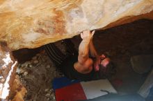 Bouldering in Hueco Tanks on 10/26/2019 with Blue Lizard Climbing and Yoga

Filename: SRM_20191026_1521410.jpg
Aperture: f/4.0
Shutter Speed: 1/250
Body: Canon EOS-1D Mark II
Lens: Canon EF 50mm f/1.8 II