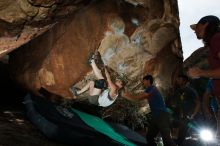 Bouldering in Hueco Tanks on 11/10/2019 with Blue Lizard Climbing and Yoga

Filename: SRM_20191110_1613280.jpg
Aperture: f/8.0
Shutter Speed: 1/250
Body: Canon EOS-1D Mark II
Lens: Canon EF 16-35mm f/2.8 L