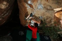 Bouldering in Hueco Tanks on 11/10/2019 with Blue Lizard Climbing and Yoga

Filename: SRM_20191110_1641370.jpg
Aperture: f/8.0
Shutter Speed: 1/250
Body: Canon EOS-1D Mark II
Lens: Canon EF 16-35mm f/2.8 L