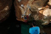 Bouldering in Hueco Tanks on 11/10/2019 with Blue Lizard Climbing and Yoga

Filename: SRM_20191110_1644050.jpg
Aperture: f/8.0
Shutter Speed: 1/250
Body: Canon EOS-1D Mark II
Lens: Canon EF 16-35mm f/2.8 L