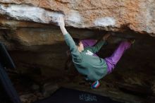 Bouldering in Hueco Tanks on 11/23/2019 with Blue Lizard Climbing and Yoga

Filename: SRM_20191123_1628120.jpg
Aperture: f/2.8
Shutter Speed: 1/250
Body: Canon EOS-1D Mark II
Lens: Canon EF 50mm f/1.8 II