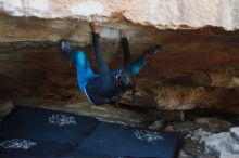 Bouldering in Hueco Tanks on 11/23/2019 with Blue Lizard Climbing and Yoga

Filename: SRM_20191123_1630410.jpg
Aperture: f/1.8
Shutter Speed: 1/160
Body: Canon EOS-1D Mark II
Lens: Canon EF 50mm f/1.8 II