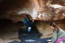 Bouldering in Hueco Tanks on 11/23/2019 with Blue Lizard Climbing and Yoga

Filename: SRM_20191123_1720370.jpg
Aperture: f/2.0
Shutter Speed: 1/250
Body: Canon EOS-1D Mark II
Lens: Canon EF 50mm f/1.8 II