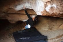 Bouldering in Hueco Tanks on 11/23/2019 with Blue Lizard Climbing and Yoga

Filename: SRM_20191123_1724450.jpg
Aperture: f/1.8
Shutter Speed: 1/160
Body: Canon EOS-1D Mark II
Lens: Canon EF 50mm f/1.8 II