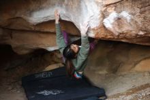 Bouldering in Hueco Tanks on 11/23/2019 with Blue Lizard Climbing and Yoga

Filename: SRM_20191123_1726120.jpg
Aperture: f/1.8
Shutter Speed: 1/160
Body: Canon EOS-1D Mark II
Lens: Canon EF 50mm f/1.8 II