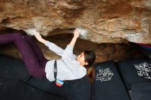 Bouldering in Hueco Tanks on 11/24/2019 with Blue Lizard Climbing and Yoga

Filename: SRM_20191124_1129210.jpg
Aperture: f/8.0
Shutter Speed: 1/320
Body: Canon EOS-1D Mark II
Lens: Canon EF 16-35mm f/2.8 L