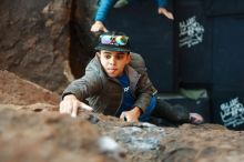 Bouldering in Hueco Tanks on 11/24/2019 with Blue Lizard Climbing and Yoga

Filename: SRM_20191124_1731450.jpg
Aperture: f/2.8
Shutter Speed: 1/250
Body: Canon EOS-1D Mark II
Lens: Canon EF 50mm f/1.8 II