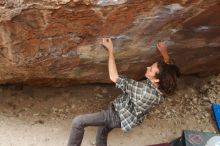 Bouldering in Hueco Tanks on 11/25/2019 with Blue Lizard Climbing and Yoga

Filename: SRM_20191125_1312270.jpg
Aperture: f/3.5
Shutter Speed: 1/320
Body: Canon EOS-1D Mark II
Lens: Canon EF 50mm f/1.8 II