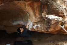 Bouldering in Hueco Tanks on 11/25/2019 with Blue Lizard Climbing and Yoga

Filename: SRM_20191125_1445220.jpg
Aperture: f/3.2
Shutter Speed: 1/250
Body: Canon EOS-1D Mark II
Lens: Canon EF 50mm f/1.8 II