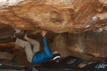 Bouldering in Hueco Tanks on 11/26/2019 with Blue Lizard Climbing and Yoga

Filename: SRM_20191126_1554241.jpg
Aperture: f/5.6
Shutter Speed: 1/250
Body: Canon EOS-1D Mark II
Lens: Canon EF 50mm f/1.8 II