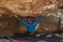 Bouldering in Hueco Tanks on 11/26/2019 with Blue Lizard Climbing and Yoga

Filename: SRM_20191126_1554260.jpg
Aperture: f/5.0
Shutter Speed: 1/250
Body: Canon EOS-1D Mark II
Lens: Canon EF 50mm f/1.8 II