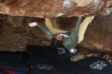 Bouldering in Hueco Tanks on 11/26/2019 with Blue Lizard Climbing and Yoga

Filename: SRM_20191126_1617020.jpg
Aperture: f/4.5
Shutter Speed: 1/250
Body: Canon EOS-1D Mark II
Lens: Canon EF 50mm f/1.8 II