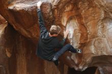 Bouldering in Hueco Tanks on 11/27/2019 with Blue Lizard Climbing and Yoga

Filename: SRM_20191127_1037300.jpg
Aperture: f/1.8
Shutter Speed: 1/200
Body: Canon EOS-1D Mark II
Lens: Canon EF 50mm f/1.8 II