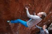 Bouldering in Hueco Tanks on 11/27/2019 with Blue Lizard Climbing and Yoga

Filename: SRM_20191127_1221090.jpg
Aperture: f/5.0
Shutter Speed: 1/250
Body: Canon EOS-1D Mark II
Lens: Canon EF 16-35mm f/2.8 L