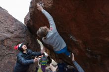 Bouldering in Hueco Tanks on 11/27/2019 with Blue Lizard Climbing and Yoga

Filename: SRM_20191127_1228000.jpg
Aperture: f/8.0
Shutter Speed: 1/250
Body: Canon EOS-1D Mark II
Lens: Canon EF 16-35mm f/2.8 L