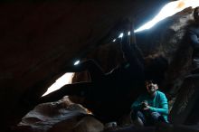 Bouldering in Hueco Tanks on 11/29/2019 with Blue Lizard Climbing and Yoga

Filename: SRM_20191129_1201510.jpg
Aperture: f/3.2
Shutter Speed: 1/250
Body: Canon EOS-1D Mark II
Lens: Canon EF 50mm f/1.8 II