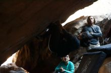 Bouldering in Hueco Tanks on 11/29/2019 with Blue Lizard Climbing and Yoga

Filename: SRM_20191129_1202020.jpg
Aperture: f/2.2
Shutter Speed: 1/250
Body: Canon EOS-1D Mark II
Lens: Canon EF 50mm f/1.8 II