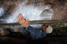 Bouldering in Hueco Tanks on 11/29/2019 with Blue Lizard Climbing and Yoga

Filename: SRM_20191129_1635490.jpg
Aperture: f/5.0
Shutter Speed: 1/250
Body: Canon EOS-1D Mark II
Lens: Canon EF 16-35mm f/2.8 L