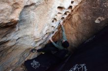 Bouldering in Hueco Tanks on 11/30/2019 with Blue Lizard Climbing and Yoga

Filename: SRM_20191130_1020241.jpg
Aperture: f/3.5
Shutter Speed: 1/250
Body: Canon EOS-1D Mark II
Lens: Canon EF 16-35mm f/2.8 L