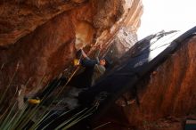 Bouldering in Hueco Tanks on 11/30/2019 with Blue Lizard Climbing and Yoga

Filename: SRM_20191130_1323450.jpg
Aperture: f/6.3
Shutter Speed: 1/250
Body: Canon EOS-1D Mark II
Lens: Canon EF 16-35mm f/2.8 L