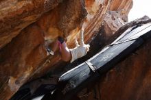 Bouldering in Hueco Tanks on 11/30/2019 with Blue Lizard Climbing and Yoga

Filename: SRM_20191130_1347320.jpg
Aperture: f/6.3
Shutter Speed: 1/250
Body: Canon EOS-1D Mark II
Lens: Canon EF 16-35mm f/2.8 L