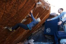 Bouldering in Hueco Tanks on 11/30/2019 with Blue Lizard Climbing and Yoga

Filename: SRM_20191130_1734120.jpg
Aperture: f/5.0
Shutter Speed: 1/250
Body: Canon EOS-1D Mark II
Lens: Canon EF 16-35mm f/2.8 L