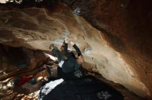 Bouldering in Hueco Tanks on 12/11/2019 with Blue Lizard Climbing and Yoga

Filename: SRM_20191211_1213390.jpg
Aperture: f/6.3
Shutter Speed: 1/250
Body: Canon EOS-1D Mark II
Lens: Canon EF 16-35mm f/2.8 L