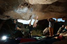 Bouldering in Hueco Tanks on 12/13/2019 with Blue Lizard Climbing and Yoga

Filename: SRM_20191213_1616500.jpg
Aperture: f/8.0
Shutter Speed: 1/250
Body: Canon EOS-1D Mark II
Lens: Canon EF 16-35mm f/2.8 L