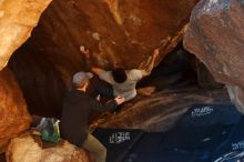 Bouldering in Hueco Tanks on 12/13/2019 with Blue Lizard Climbing and Yoga

Filename: SRM_20191213_1710110.jpg
Aperture: f/3.5
Shutter Speed: 1/250
Body: Canon EOS-1D Mark II
Lens: Canon EF 50mm f/1.8 II