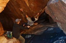 Bouldering in Hueco Tanks on 12/13/2019 with Blue Lizard Climbing and Yoga

Filename: SRM_20191213_1710120.jpg
Aperture: f/3.5
Shutter Speed: 1/250
Body: Canon EOS-1D Mark II
Lens: Canon EF 50mm f/1.8 II