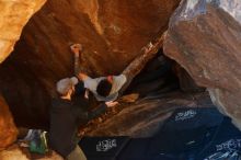 Bouldering in Hueco Tanks on 12/13/2019 with Blue Lizard Climbing and Yoga

Filename: SRM_20191213_1710191.jpg
Aperture: f/3.5
Shutter Speed: 1/250
Body: Canon EOS-1D Mark II
Lens: Canon EF 50mm f/1.8 II