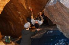 Bouldering in Hueco Tanks on 12/13/2019 with Blue Lizard Climbing and Yoga

Filename: SRM_20191213_1710270.jpg
Aperture: f/3.5
Shutter Speed: 1/250
Body: Canon EOS-1D Mark II
Lens: Canon EF 50mm f/1.8 II