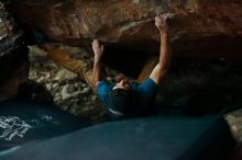 Bouldering in Hueco Tanks on 12/13/2019 with Blue Lizard Climbing and Yoga

Filename: SRM_20191213_1810280.jpg
Aperture: f/2.0
Shutter Speed: 1/250
Body: Canon EOS-1D Mark II
Lens: Canon EF 50mm f/1.8 II