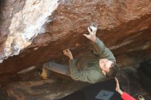 Bouldering in Hueco Tanks on 12/16/2019 with Blue Lizard Climbing and Yoga

Filename: SRM_20191216_1203300.jpg
Aperture: f/3.2
Shutter Speed: 1/250
Body: Canon EOS-1D Mark II
Lens: Canon EF 50mm f/1.8 II