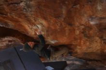 Bouldering in Hueco Tanks on 12/16/2019 with Blue Lizard Climbing and Yoga

Filename: SRM_20191216_1214490.jpg
Aperture: f/2.8
Shutter Speed: 1/250
Body: Canon EOS-1D Mark II
Lens: Canon EF 50mm f/1.8 II