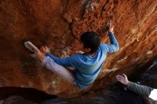 Bouldering in Hueco Tanks on 12/16/2019 with Blue Lizard Climbing and Yoga

Filename: SRM_20191216_1258130.jpg
Aperture: f/4.0
Shutter Speed: 1/250
Body: Canon EOS-1D Mark II
Lens: Canon EF 16-35mm f/2.8 L