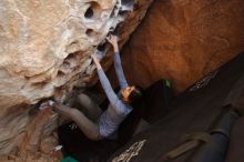 Bouldering in Hueco Tanks on 12/16/2019 with Blue Lizard Climbing and Yoga

Filename: SRM_20191216_1524510.jpg
Aperture: f/3.2
Shutter Speed: 1/250
Body: Canon EOS-1D Mark II
Lens: Canon EF 16-35mm f/2.8 L