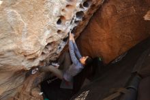 Bouldering in Hueco Tanks on 12/16/2019 with Blue Lizard Climbing and Yoga

Filename: SRM_20191216_1524550.jpg
Aperture: f/3.5
Shutter Speed: 1/250
Body: Canon EOS-1D Mark II
Lens: Canon EF 16-35mm f/2.8 L