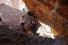 Bouldering in Hueco Tanks on 12/23/2019 with Blue Lizard Climbing and Yoga

Filename: SRM_20191223_1353570.jpg
Aperture: f/5.0
Shutter Speed: 1/250
Body: Canon EOS-1D Mark II
Lens: Canon EF 16-35mm f/2.8 L