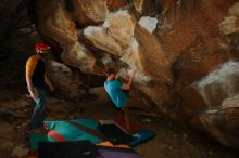 Bouldering in Hueco Tanks on 12/24/2019 with Blue Lizard Climbing and Yoga

Filename: SRM_20191224_1317420.jpg
Aperture: f/8.0
Shutter Speed: 1/250
Body: Canon EOS-1D Mark II
Lens: Canon EF 16-35mm f/2.8 L