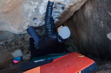 Bouldering in Hueco Tanks on 12/29/2019 with Blue Lizard Climbing and Yoga

Filename: SRM_20191229_1052180.jpg
Aperture: f/2.8
Shutter Speed: 1/250
Body: Canon EOS-1D Mark II
Lens: Canon EF 16-35mm f/2.8 L