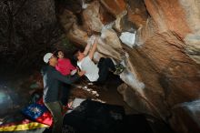 Bouldering in Hueco Tanks on 12/30/2019 with Blue Lizard Climbing and Yoga

Filename: SRM_20191230_1222560.jpg
Aperture: f/8.0
Shutter Speed: 1/250
Body: Canon EOS-1D Mark II
Lens: Canon EF 16-35mm f/2.8 L