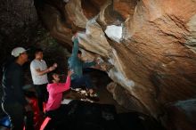 Bouldering in Hueco Tanks on 12/30/2019 with Blue Lizard Climbing and Yoga

Filename: SRM_20191230_1225350.jpg
Aperture: f/8.0
Shutter Speed: 1/250
Body: Canon EOS-1D Mark II
Lens: Canon EF 16-35mm f/2.8 L