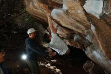 Bouldering in Hueco Tanks on 12/30/2019 with Blue Lizard Climbing and Yoga

Filename: SRM_20191230_1234150.jpg
Aperture: f/8.0
Shutter Speed: 1/250
Body: Canon EOS-1D Mark II
Lens: Canon EF 16-35mm f/2.8 L