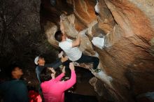 Bouldering in Hueco Tanks on 12/30/2019 with Blue Lizard Climbing and Yoga

Filename: SRM_20191230_1234560.jpg
Aperture: f/8.0
Shutter Speed: 1/250
Body: Canon EOS-1D Mark II
Lens: Canon EF 16-35mm f/2.8 L