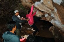 Bouldering in Hueco Tanks on 12/30/2019 with Blue Lizard Climbing and Yoga

Filename: SRM_20191230_1236250.jpg
Aperture: f/8.0
Shutter Speed: 1/250
Body: Canon EOS-1D Mark II
Lens: Canon EF 16-35mm f/2.8 L