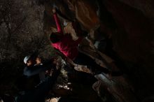 Bouldering in Hueco Tanks on 12/30/2019 with Blue Lizard Climbing and Yoga

Filename: SRM_20191230_1236410.jpg
Aperture: f/8.0
Shutter Speed: 1/250
Body: Canon EOS-1D Mark II
Lens: Canon EF 16-35mm f/2.8 L